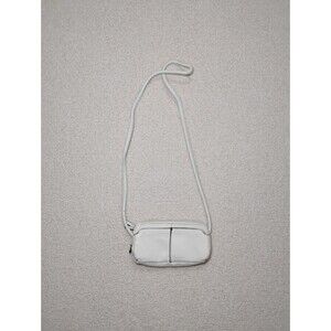 Tignanello White Genuine Leather Crossbody Wallet Style Purse Preppy Minimalist